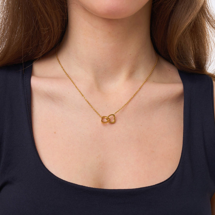 Personalised Double Hearts Necklace